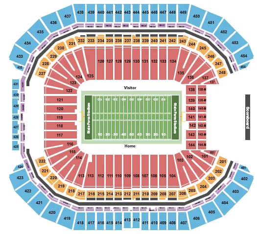 FOOTBALL RW Seating Map Seating Chart