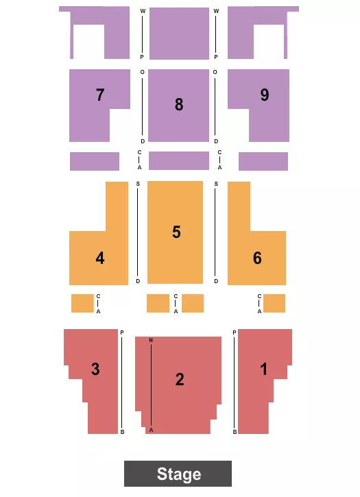 STATE THEATRE UNIONTOWN ENDSTAGE 2 Seating Map Seating Chart