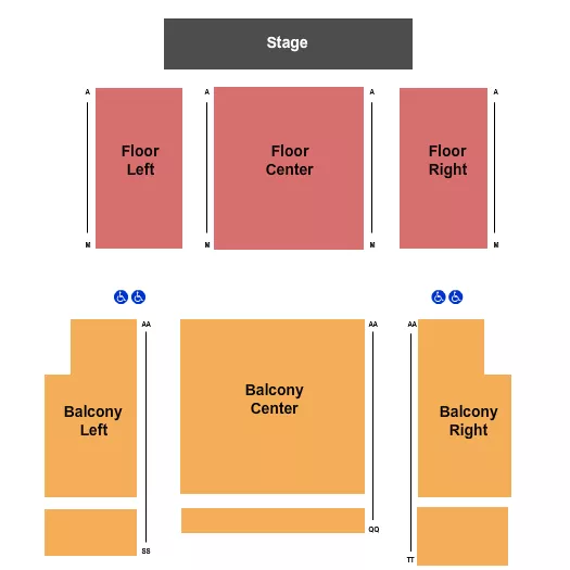 ENDSTAGE 2 Seating Map Seating Chart