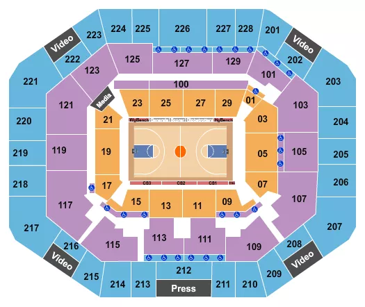 EXACTECH ARENA AT THE STEPHEN C OCONNELL CENTER BASKETBALL GLOBETROTTERS Seating Map Seating Chart