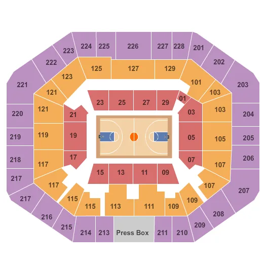 EXACTECH ARENA AT THE STEPHEN C OCONNELL CENTER BASKETBALL Seating Map Seating Chart