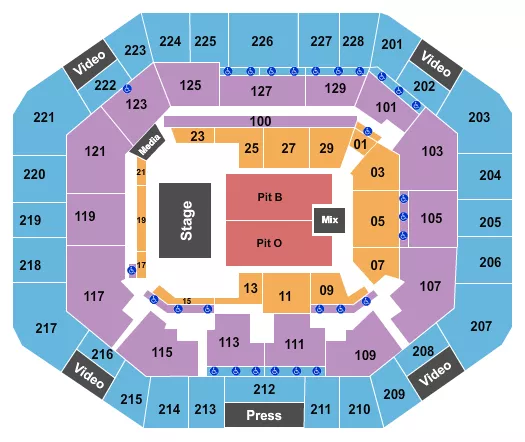 EXACTECH ARENA AT THE STEPHEN C OCONNELL CENTER GATOR GROWL Seating Map Seating Chart