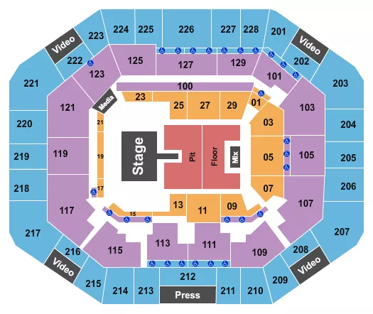 EXACTECH ARENA AT THE STEPHEN C OCONNELL CENTER PARKER MCCOLLUM Seating Map Seating Chart