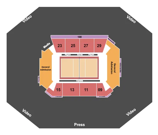 EXACTECH ARENA AT THE STEPHEN C OCONNELL CENTER VOLLEYBALL Seating Map Seating Chart