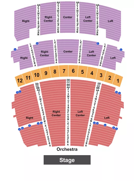 ENDSTAGE NO PIT Seating Map Seating Chart