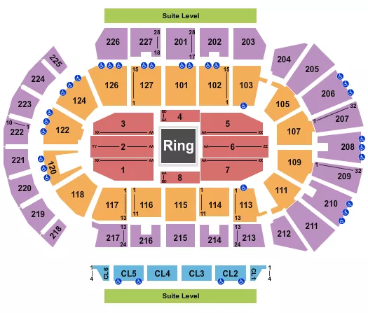 BOXING 3 Seating Map Seating Chart
