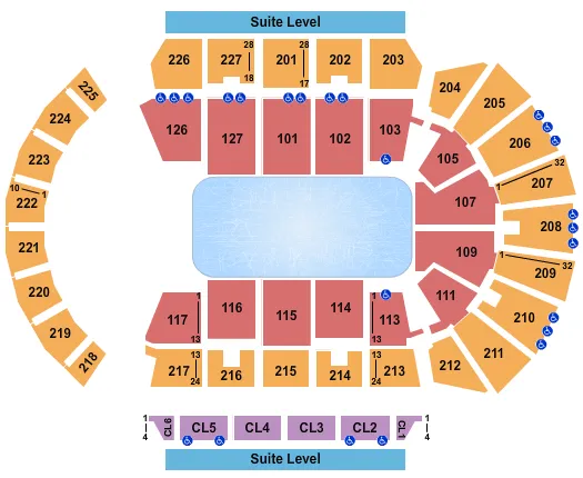 DISNEY ON ICE 2 Seating Map Seating Chart