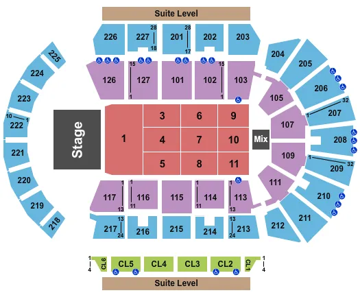 END STAGE 2 Seating Map Seating Chart