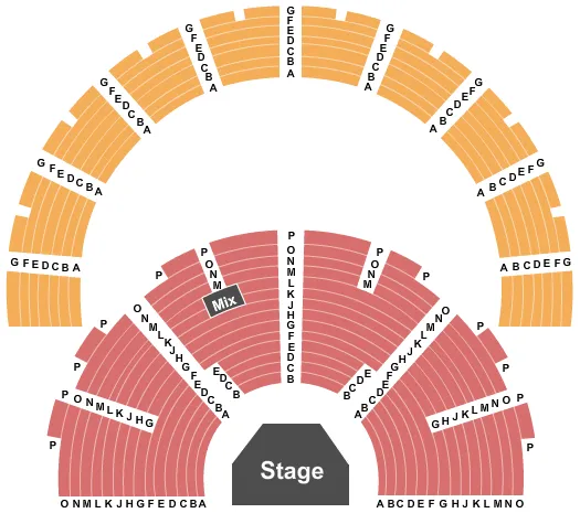END STAGE Seating Map Seating Chart