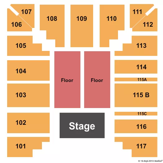 ENDSTAGE RSV Seating Map Seating Chart