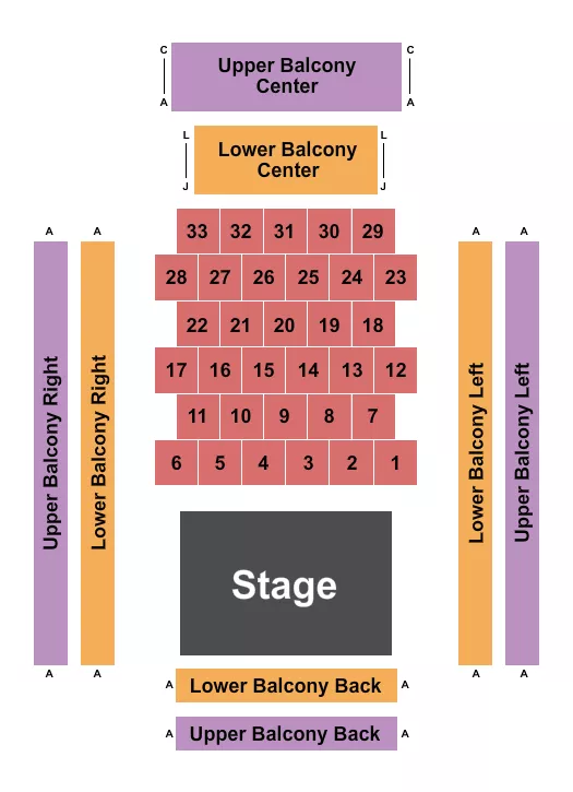 ENDSTAGE TABLES Seating Map Seating Chart