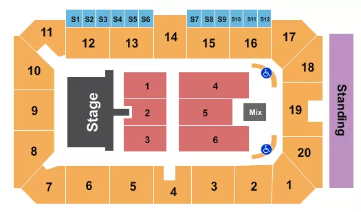 BRYAN ADAMS Seating Map Seating Chart