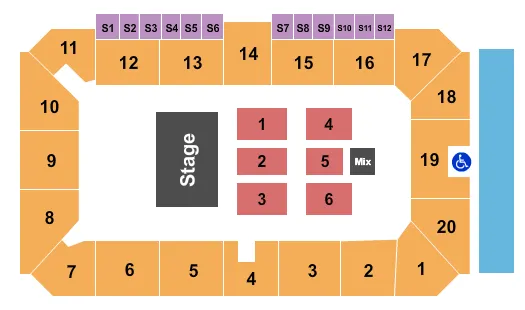ENDSTAGE 2 Seating Map Seating Chart