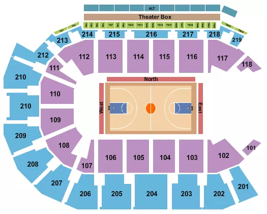 BASKETBALL NCAA Seating Map Seating Chart