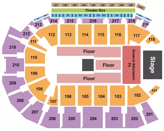 ENDSTAGE GA PIT 4 Seating Map Seating Chart