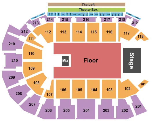 ENDSTAGE RSV FLOOR Seating Map Seating Chart