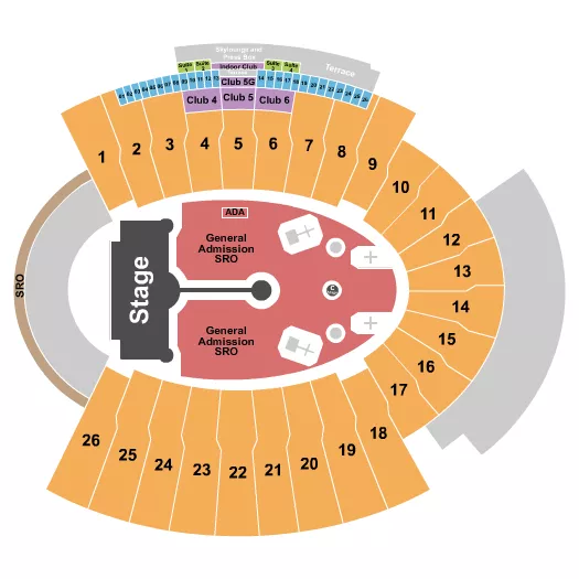 COLDPLAY Seating Map Seating Chart