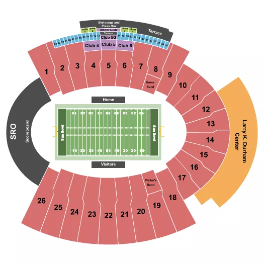 FOOTBALL Seating Map Seating Chart
