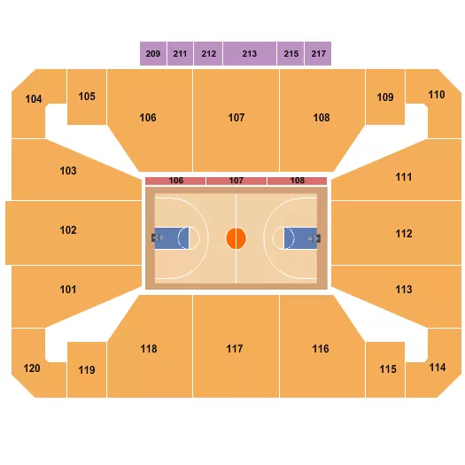 BASKETBALL Seating Map Seating Chart