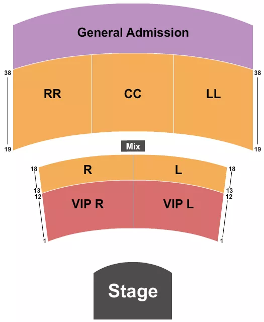 ENDSTAGE Seating Map Seating Chart
