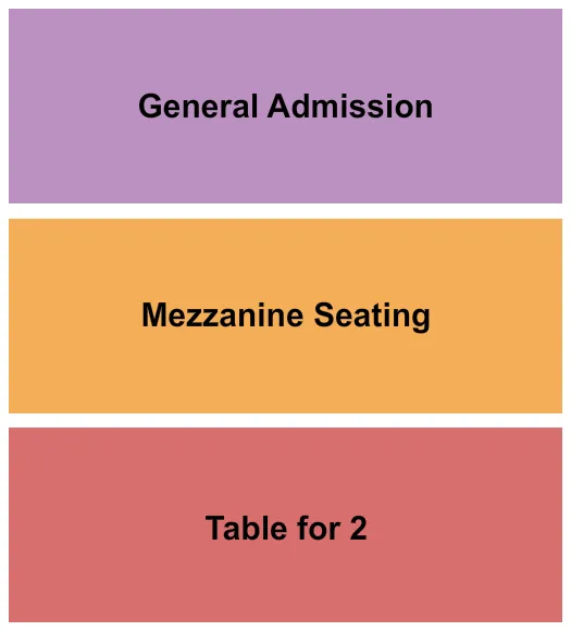 SUNSHINE STUDIOS CO GA MEZZANINE TABLE Seating Map Seating Chart