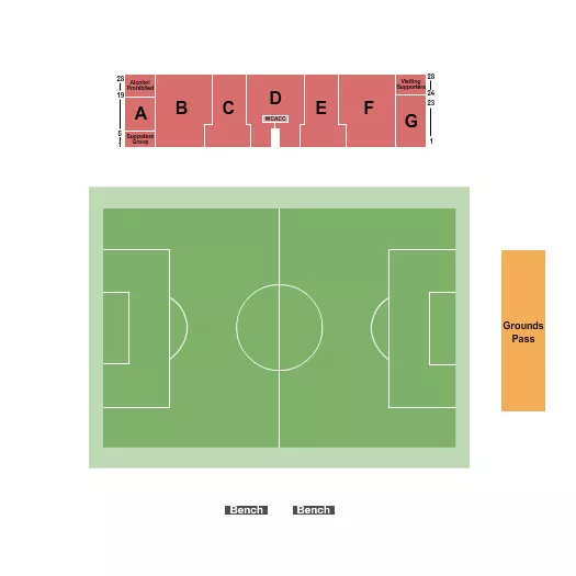 SOCCER 2 Seating Map Seating Chart