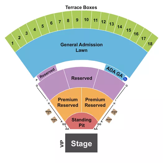 ENDSTAGE PIT 2 Seating Map Seating Chart