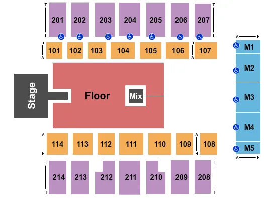 ENDSTAGE GA FLOOR Seating Map Seating Chart
