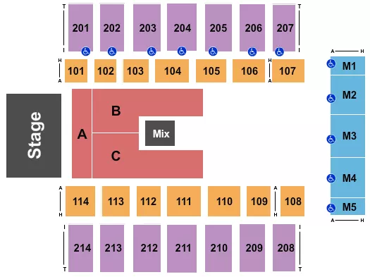 ENDSTAGE 5 Seating Map Seating Chart