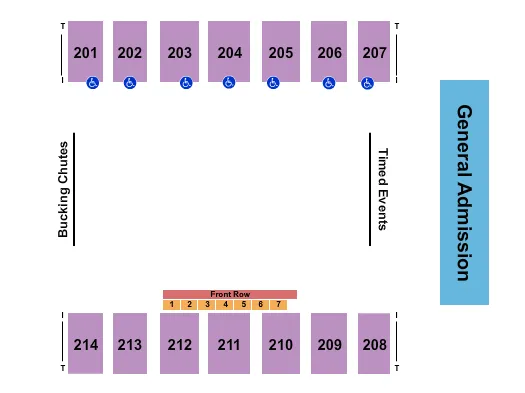 RODEO Seating Map Seating Chart