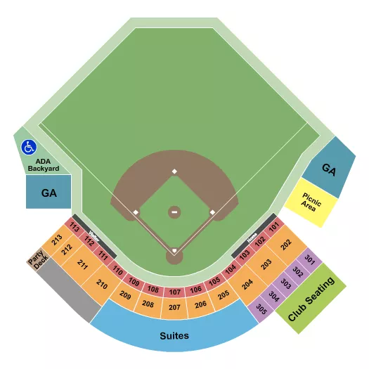 BASEBALL Seating Map Seating Chart