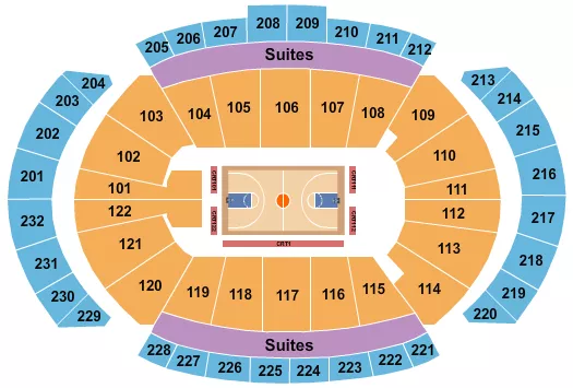 T MOBILE CENTER BASKETBALL GLOBETROTTERS Seating Map Seating Chart