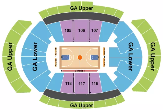 T MOBILE CENTER BASKETBALL GA Seating Map Seating Chart