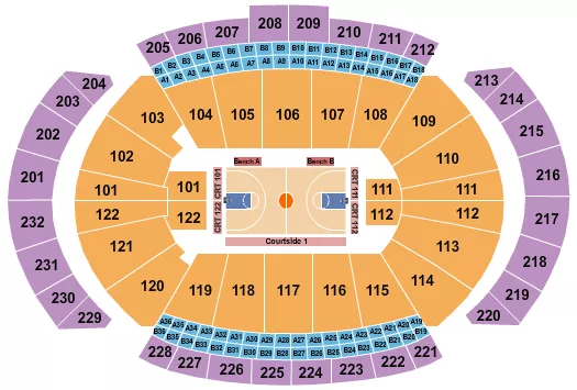 T MOBILE CENTER BASKETBALL WNBA Seating Map Seating Chart