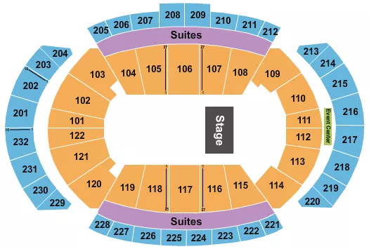 T MOBILE CENTER BIG SLICK SHOW Seating Map Seating Chart