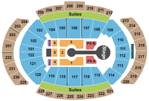 T MOBILE CENTER BRANDON LAKE Seating Map Seating Chart