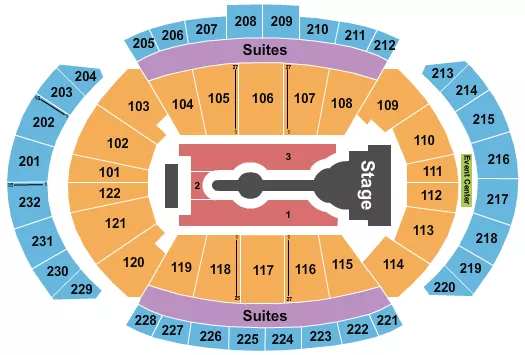 T MOBILE CENTER CARDI B Seating Map Seating Chart