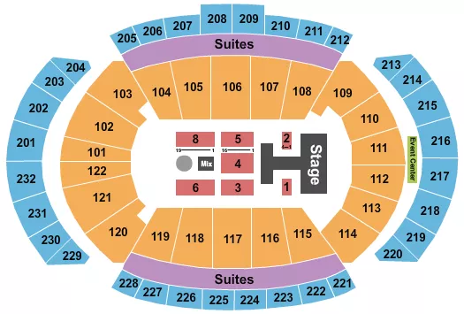 T MOBILE CENTER DISNEYS DESCENDANTS Seating Map Seating Chart