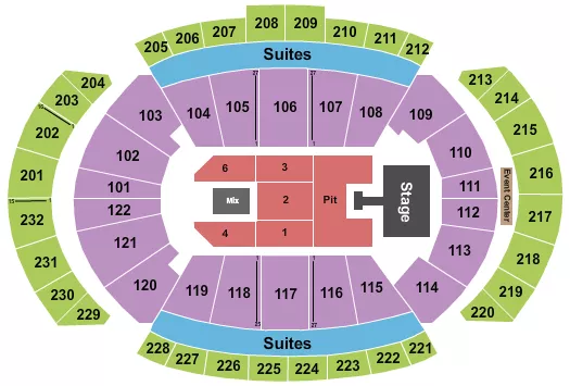 T MOBILE CENTER HARDY Seating Map Seating Chart