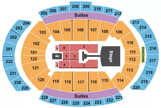 T MOBILE CENTER JONAS BROTHERS 1 Seating Map Seating Chart