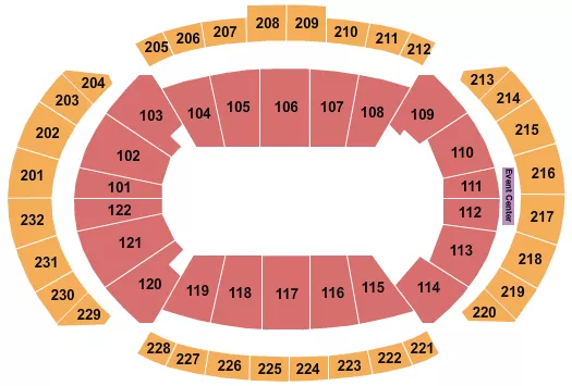 T MOBILE CENTER MONSTER JAM 2 Seating Map Seating Chart