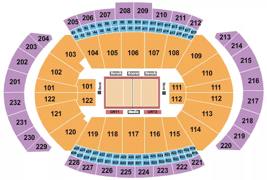 T MOBILE CENTER VOLLEYBALL Seating Map Seating Chart