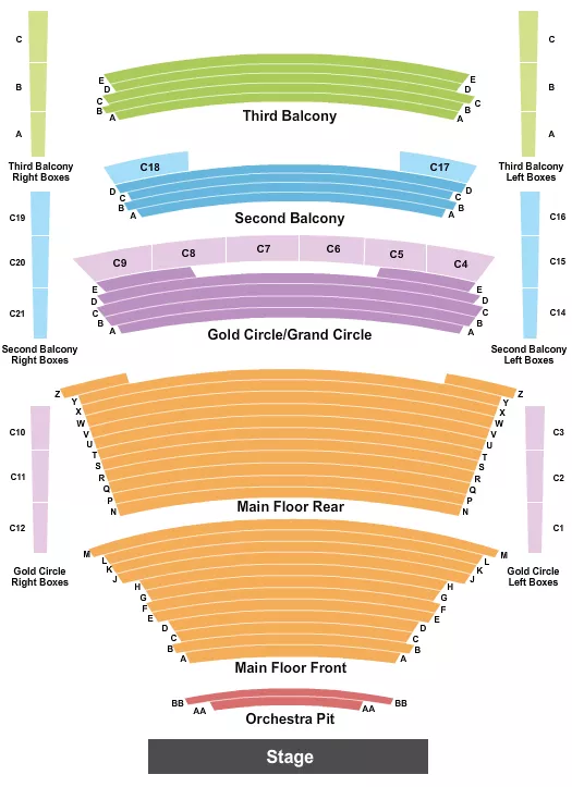 ENDSTAGE SINGLE PITFLOOR Seating Map Seating Chart