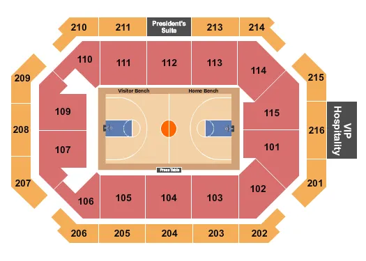 BASKETBALL 2019 20 Seating Map Seating Chart