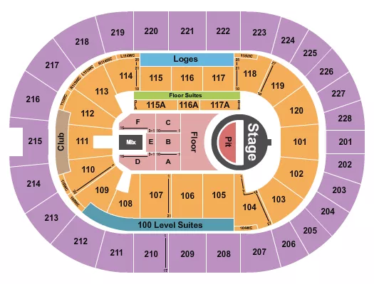 5 SECONDS OF SUMMER Seating Map Seating Chart
