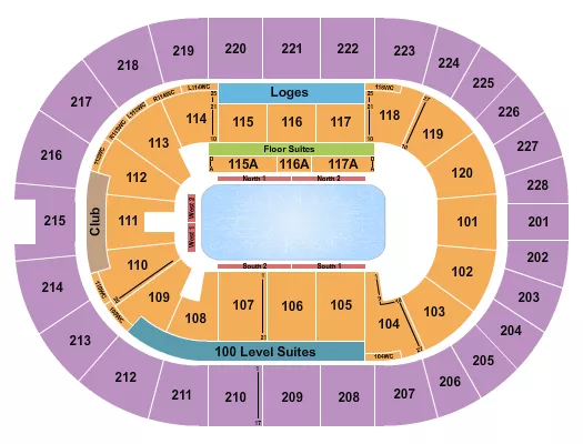 STARS ON ICE Seating Map Seating Chart