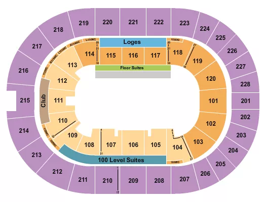 MONSTER JAM Seating Map Seating Chart