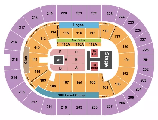 OLD DOMINION Seating Map Seating Chart