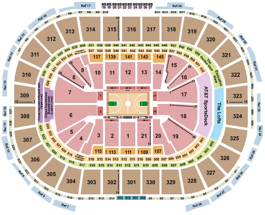 BASKETBALL Seating Map Seating Chart