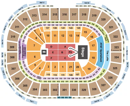 CONAN GRAY Seating Map Seating Chart
